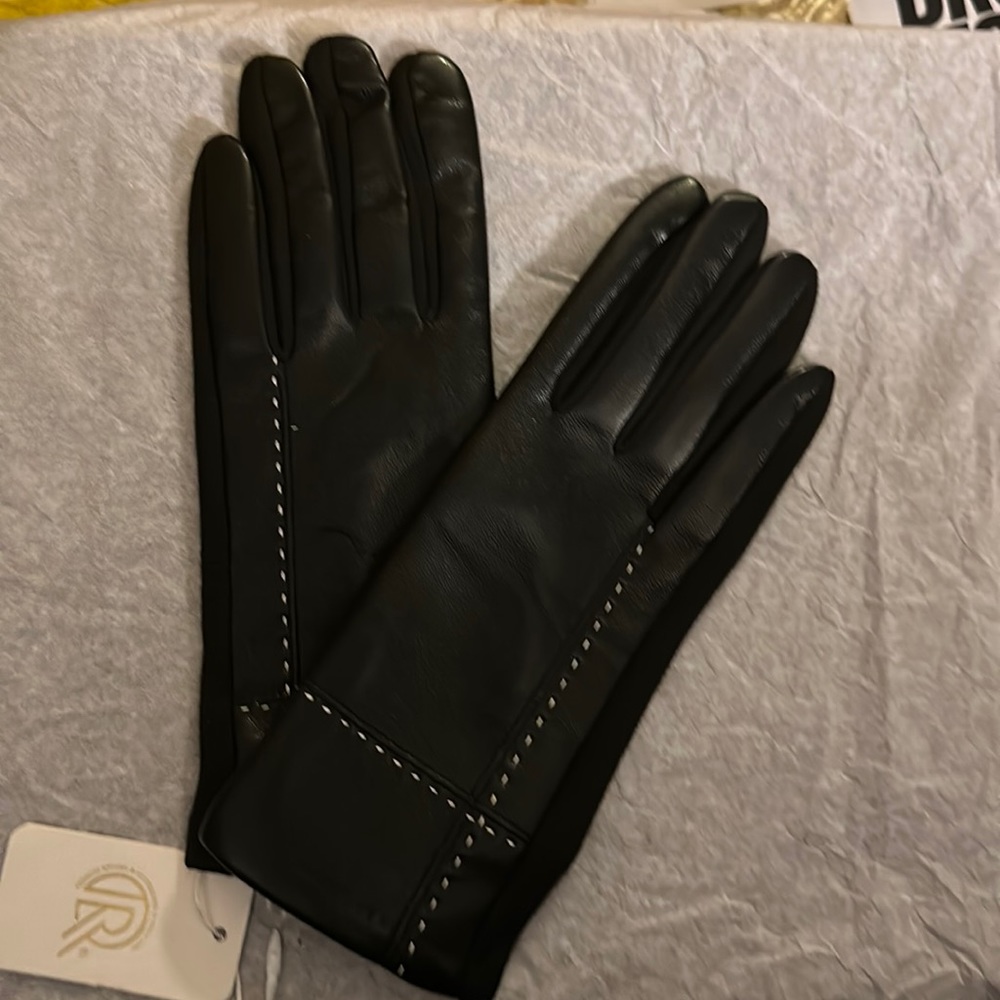 NEW Black with White Stiching Winter Touch Screen Gloves